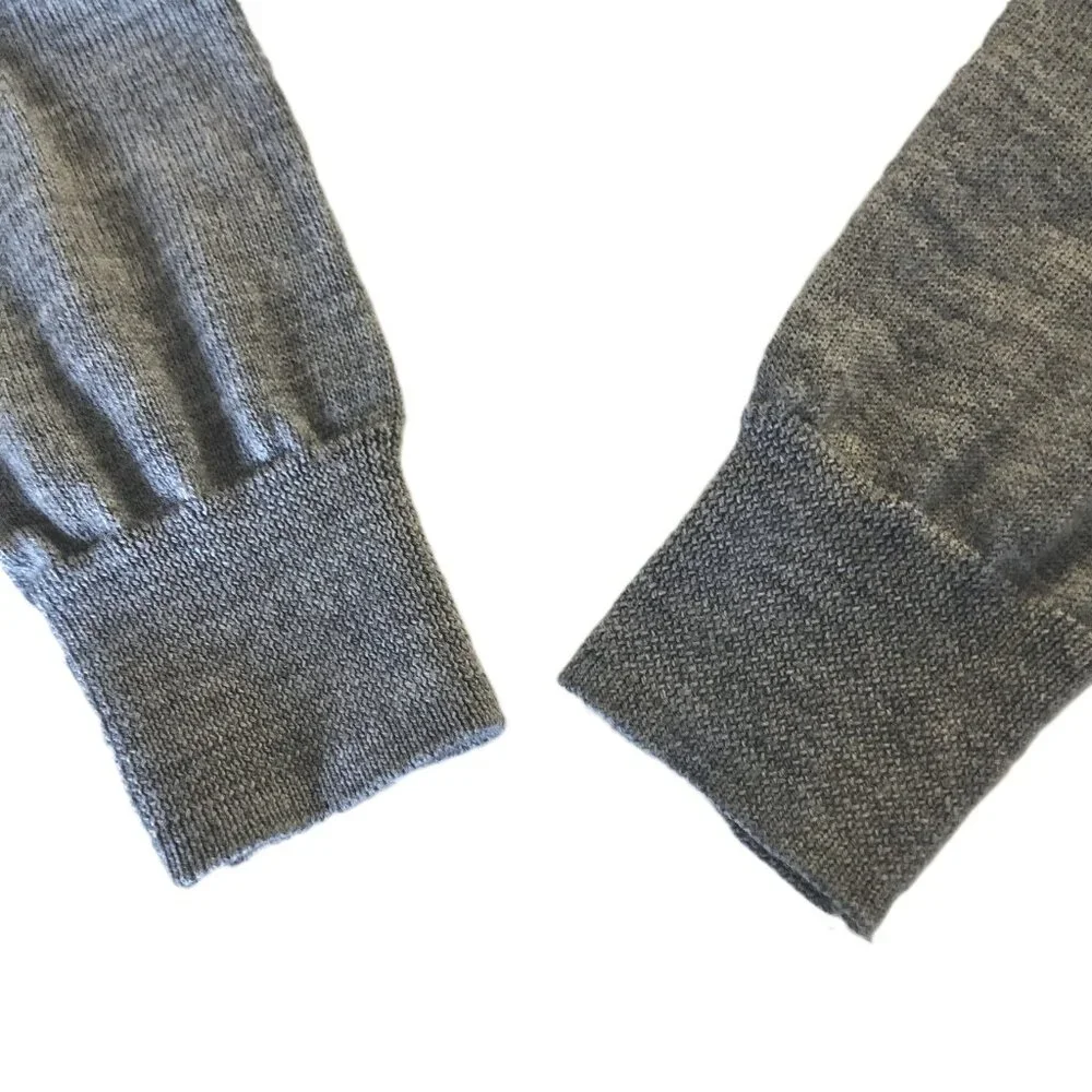 GOODTHREADS 100% Merino Wool Cardigan Sweater Mens XS Gray V-Neck Front Pockets - Picture 9 of 16